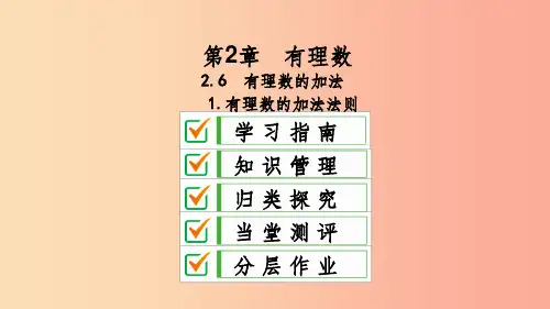 七年级数学上册 第2章 有理数 2.6 有理数的加法 2.6.1 有理数的加法法则课件 (新版)华东