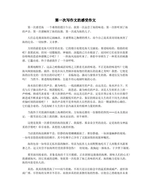 第一次写作文的感受作文