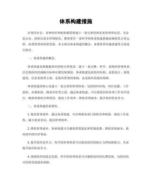 体系构建措施