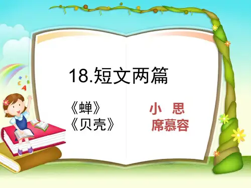 短文两篇《蝉》《贝壳》课件.ppt