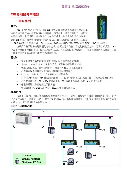 CAN总线隔离中继器用户手册
