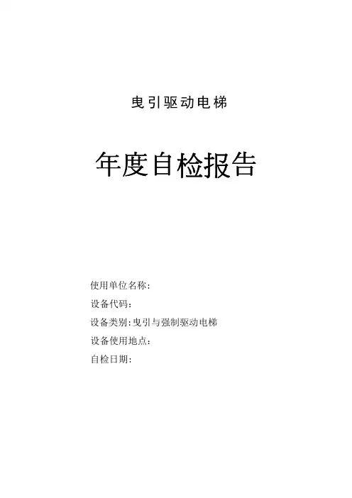 电梯自检报告-范本模板
