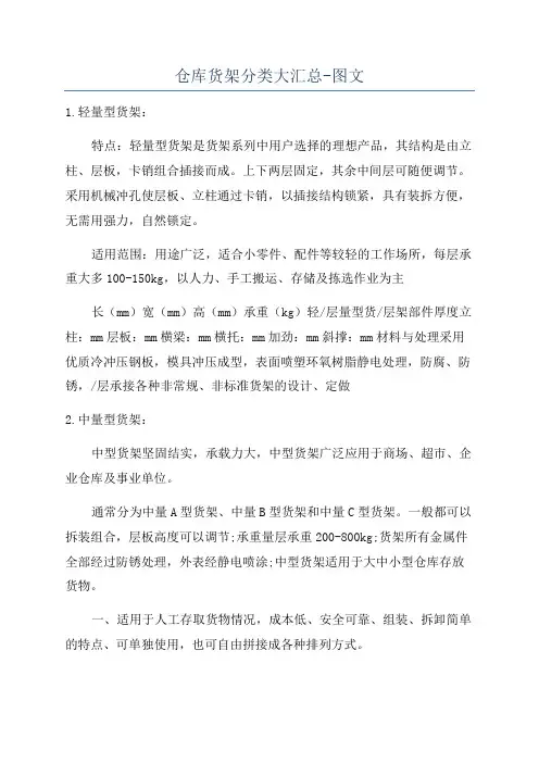 仓库货架分类大汇总-图文