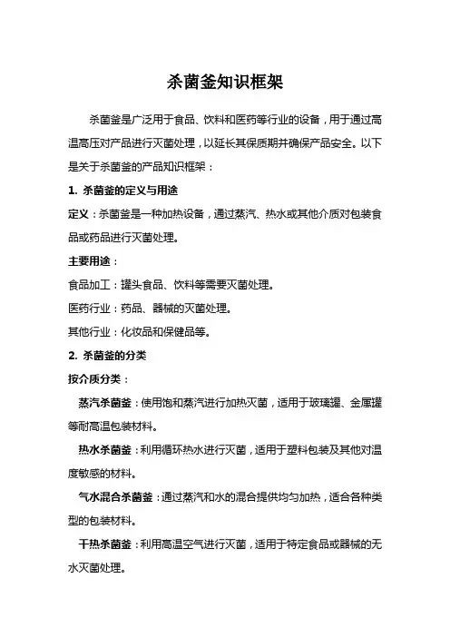 杀菌釜知识框架