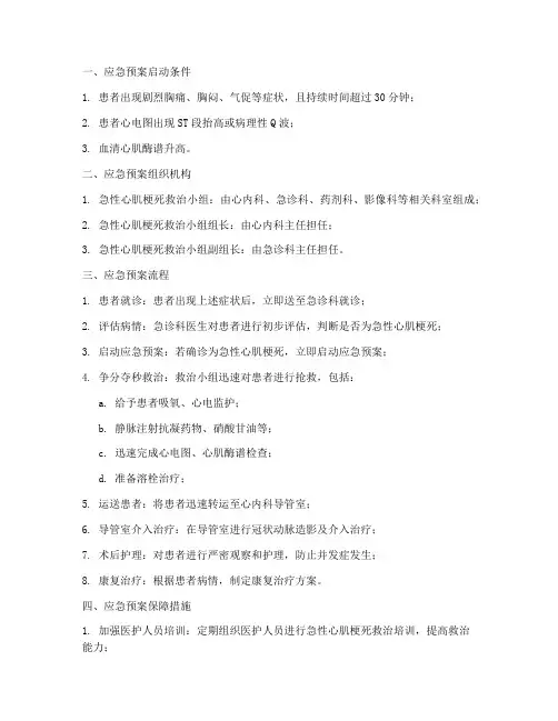 急性心梗的应急预案
