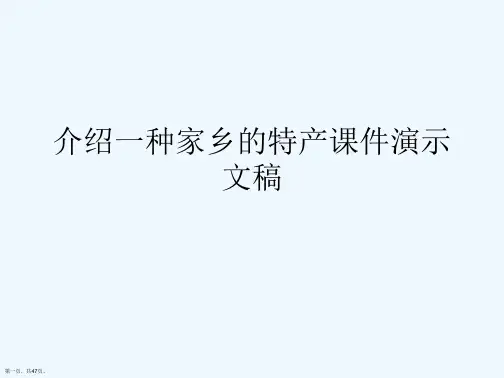 介绍一种家乡的特产课件演示文稿