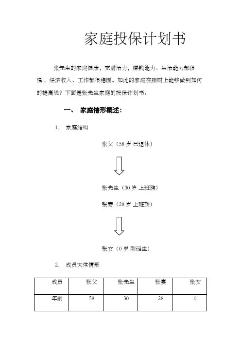 家庭投保计划书