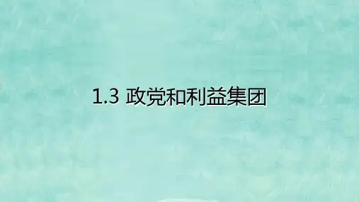 高中政治统编版选择性必修一1.3政党和利益集团(共23张ppt)