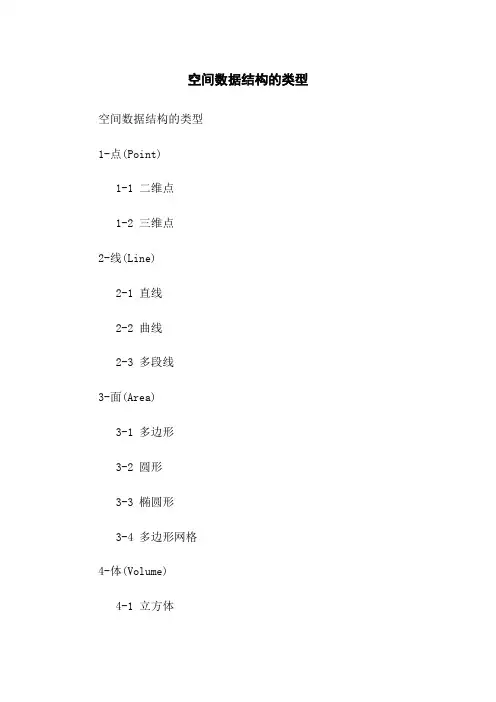 空间数据结构的类型
