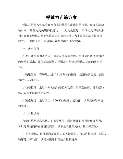 弹跳力训练方案
