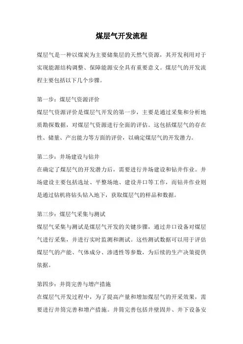 煤层气开发流程