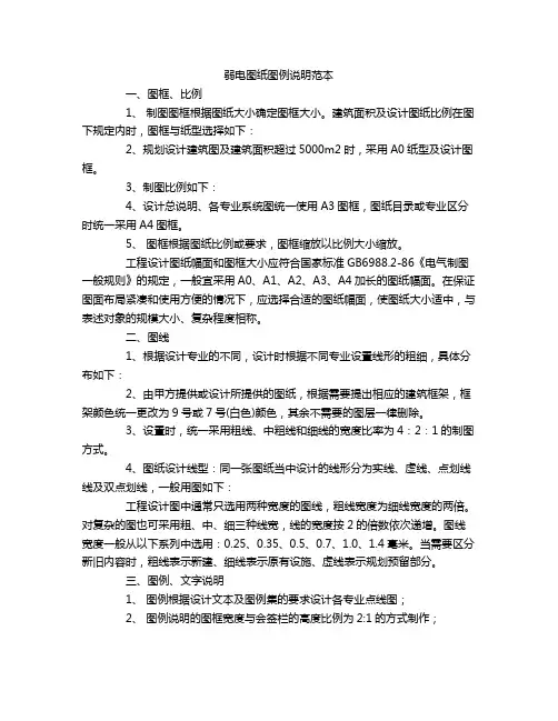 弱电图纸图例说明范本