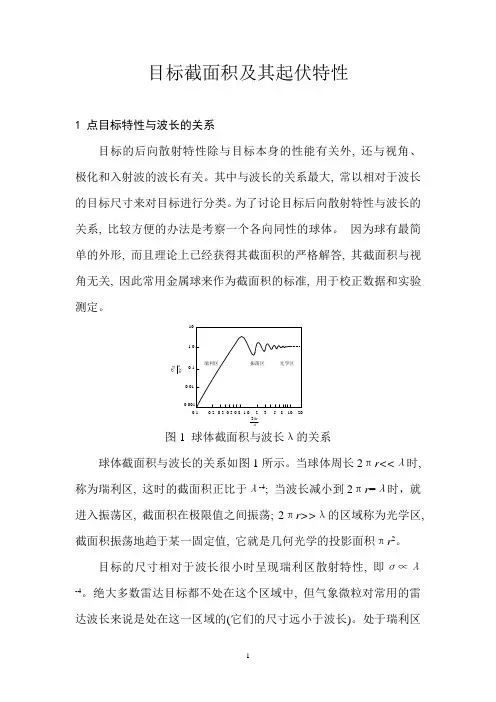 目标截面积及其起伏特性讲解