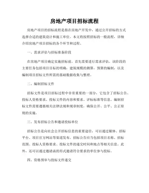 房地产项目招标流程