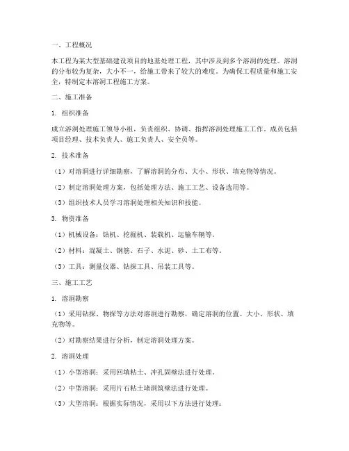 溶洞工程施工方案