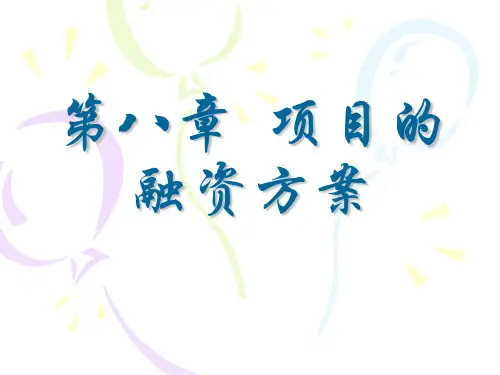 某项目的融资方案.ppt