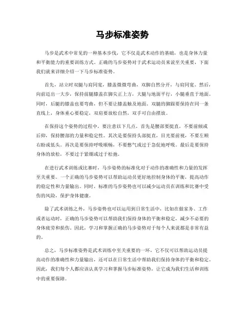 马步标准姿势