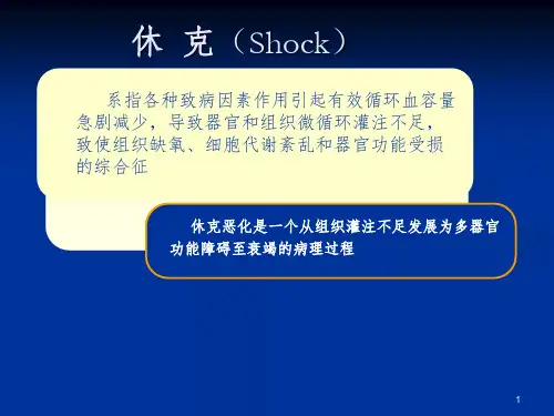感染性休克的液体治疗PPT课件