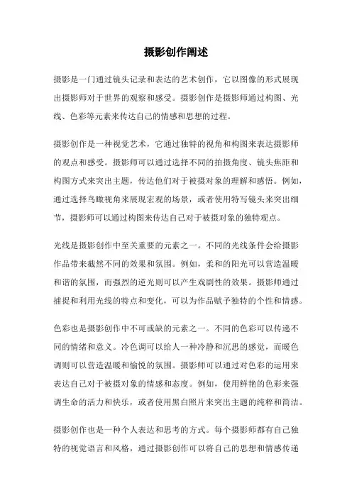 摄影创作阐述