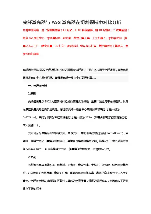 光纤激光器与YAG激光器在切割领域中对比分析