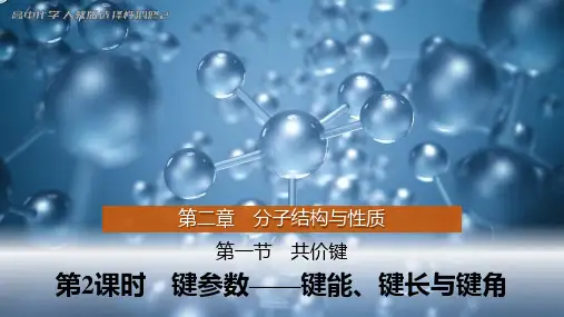 【化学课件】键参数—键能、键长与键角 2023-2024学年高二下学期人教版(2019)选择性必修2