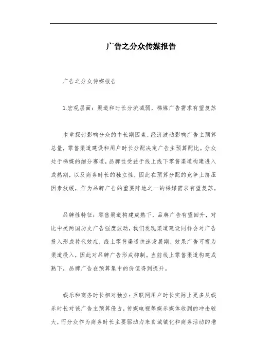 广告之分众传媒报告