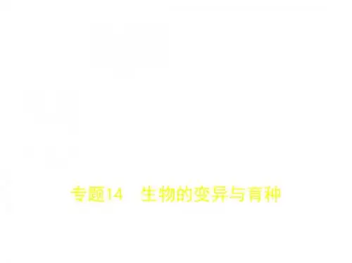 2019版高考生物(5年高考+3年模拟)精品课件全国卷1地区通用版：专题14 生物的变异与育种(共101张PPT)
