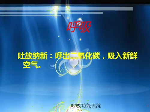 呼吸功能训练培训课件