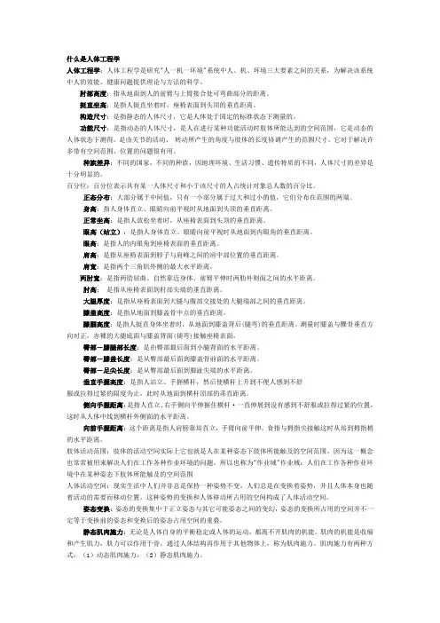 什么是人体工程学