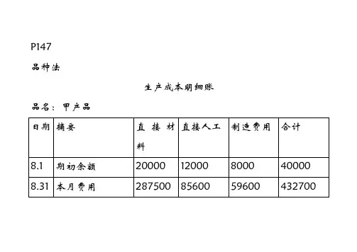 品种法答案