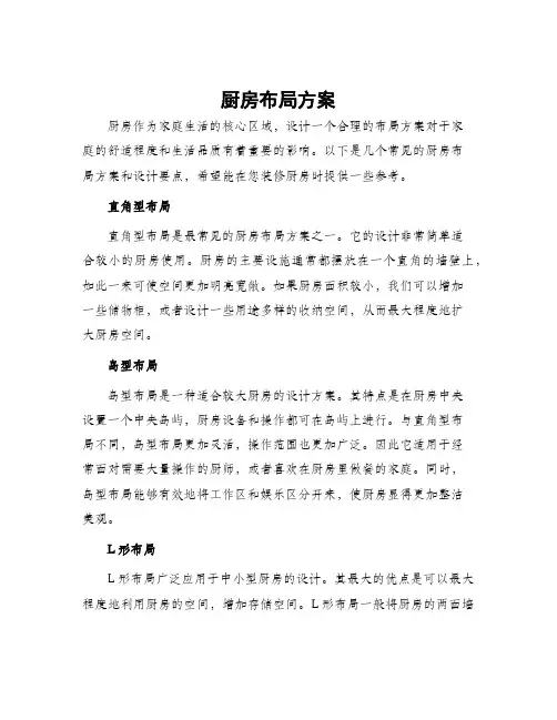 厨房布局方案