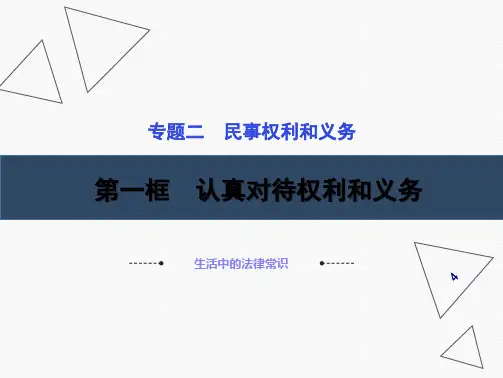 2.1认真对待权利与义务课件-高中政治人教版选修五生活中的法律常识