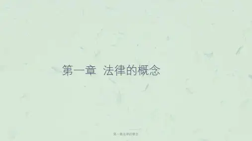 第一章法律的概念课件