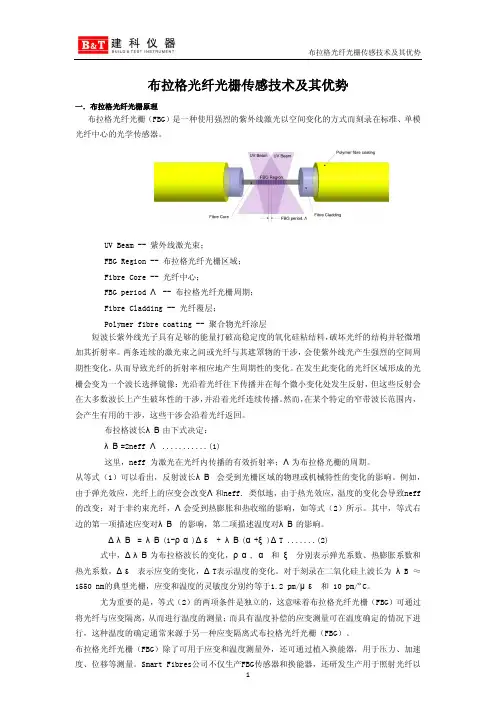 FBG布拉格光纤光栅传感技术及其优势
