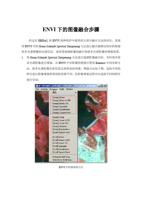 ENVI下的图像融合步骤