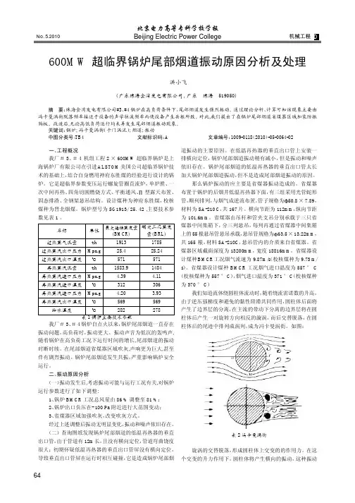 600MW超临界锅炉尾部烟道振动原因分析及处理