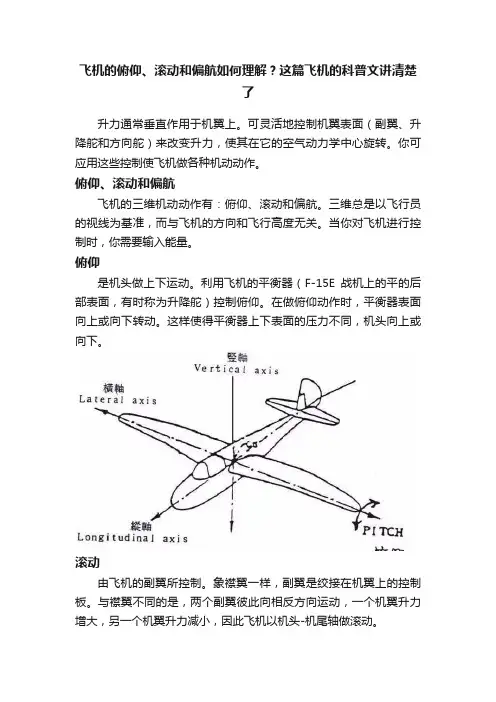 飞机的俯仰、滚动和偏航如何理解？这篇飞机的科普文讲清楚了