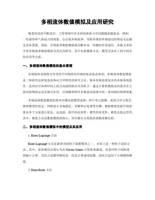 多相流体数值模拟及应用研究