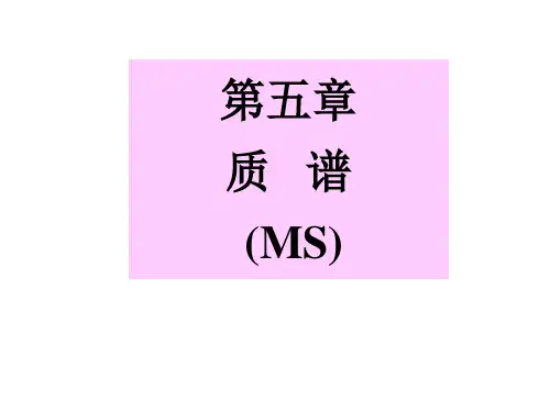 波谱分析第五章 质谱