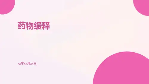(医学课件)药物缓释