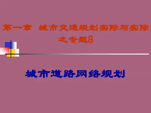 专题8：城市道路网络规划ppt课件