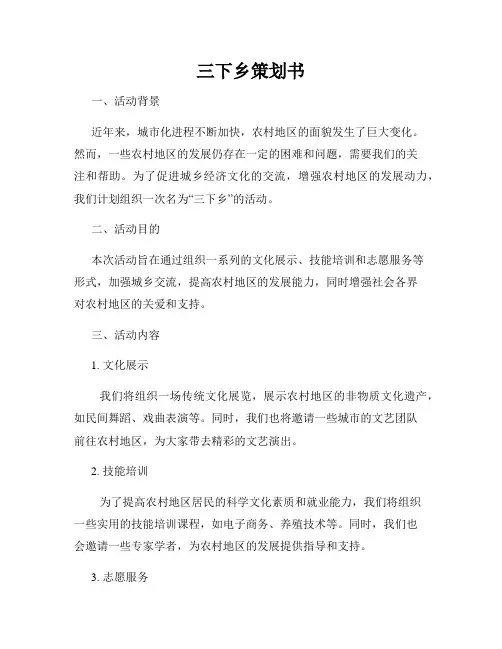 三下乡策划书