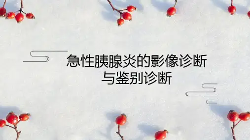 急性胰腺炎的影像诊断与鉴别诊断