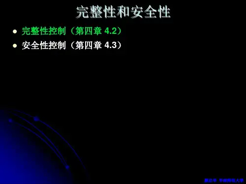 完整性和安全性