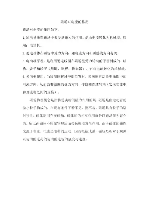 磁场对电流的作用