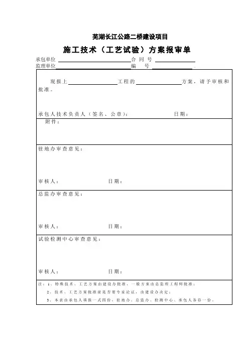 配合比方案报审表