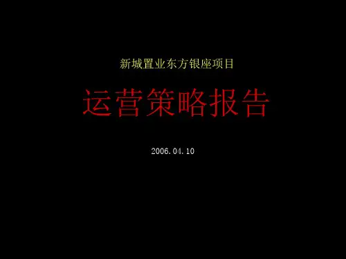 某地产楼盘项目运营策略报告(ppt 36页)