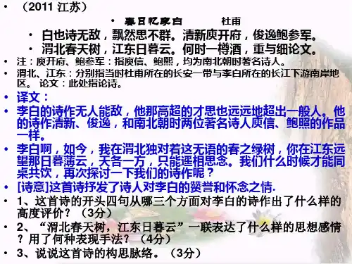 春日忆李白赏析【唐】杜甫