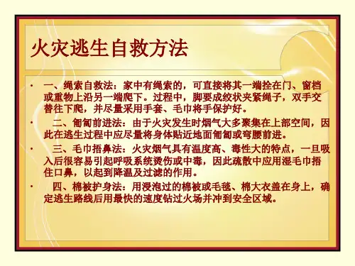 火灾自救逃生方法