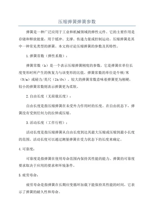 压缩弹簧弹簧参数